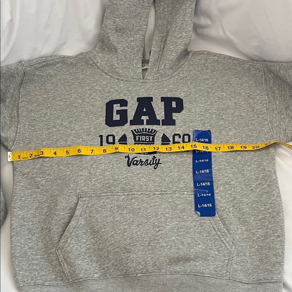 GAP Kids Gray Fleece Hoodie - Picture 4 of 9